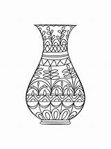 Vase Coloring Page sketch template