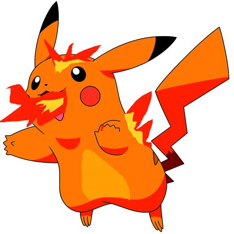 FIRE-TYPE Pikachu by skythekid1 on DeviantArt