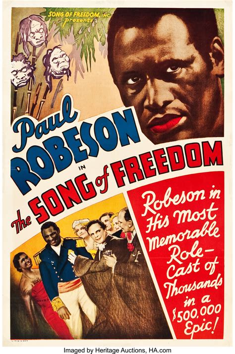 Song of Freedom (Song of Freedom, Inc., 1936). One Sheet (27" X | Lot ...