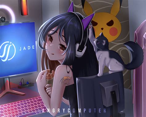 ArtStation - Gamers anime girl