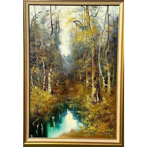 Vintage Hans Wagner Signed Original Oil Painting Modernist Forest ...