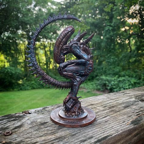 Xenomorph Collectible Statue Display Model blue Rust - Etsy