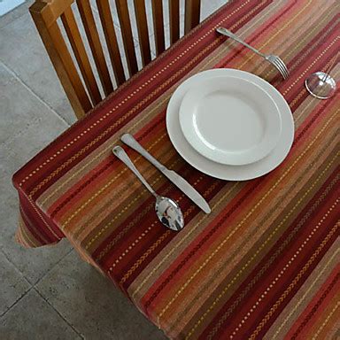 Multi Color Stripe Cotton Table Cloth 546007 2018 – $22.21