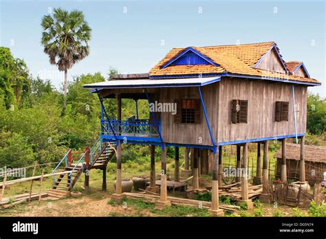 Stilt houses in a small village near Kratie, Cambodia, Southeast Asia Stock Photo - Alamy