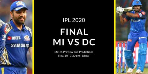 Finals: MI vs DC– Match Preview, Head to Head, & Key Players List - CricIndeed