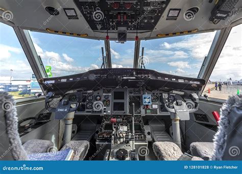 Cockpit of Casa C-212 Twin Engine Transport Aircraft VH-VHB Operated by Sky Traders. Editorial ...