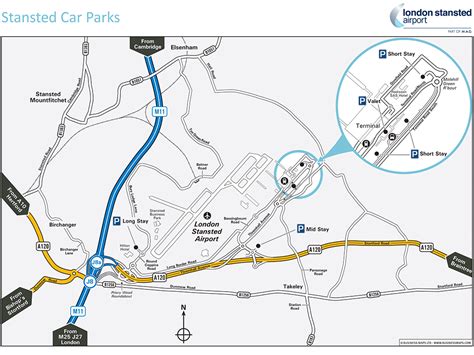 Map of London airport transportation & terminal