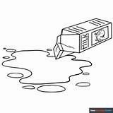 Spilt Milk Coloring Page  Easy Drawing Guides sketch template