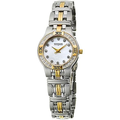 Wittnauer Laureate Women's Two-tone Stainless Steel Diamond Watch - 12296103 - Overstock.com ...