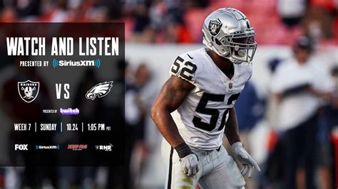 Raiders vs. Eagles: How to watch the Silver and Black's Week 7 clash