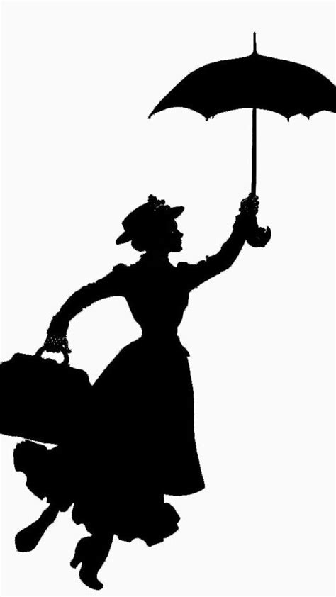 Pin by Saraiah Landry on Movies & Shows | Mary poppins silhouette, Disney silhouette, Mary poppins