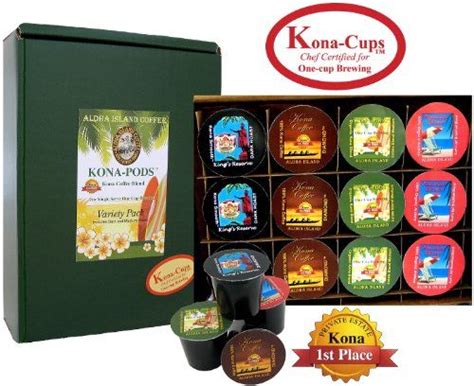 Kona Coffee Single-Serve Variety Gift for Keurig Model 2.0 K-cup Machines, Pure Kona and Kona ...