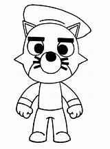 Piggy Roblox Coloring Page sketch template