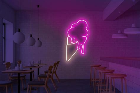 Ice Cream Neon Sign Neon Decoration for Cafes Home Neon - Etsy