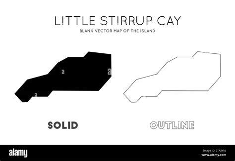 Little Stirrup Cay map. Blank vector map of the Island. Borders of ...