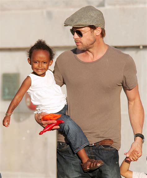 Aww! Brad Pitt held on to little Zahara Jolie-Pitt during a family | 50 ...