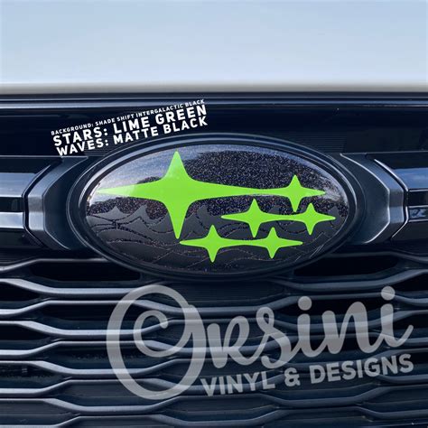 Waves with Stars Subaru Emblem Overlay Decal Set – Orsini Vinyl & Designs