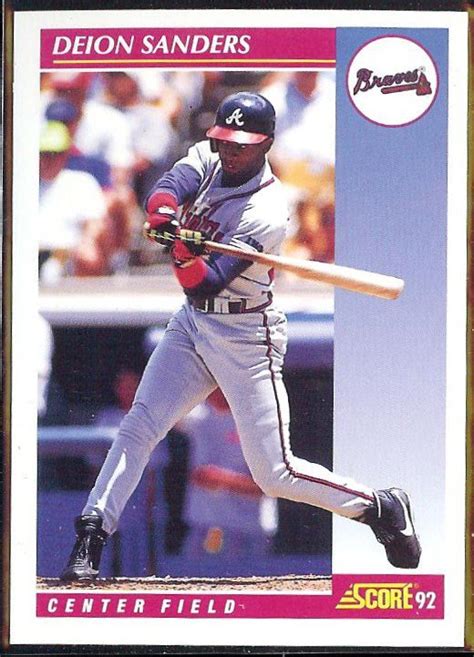 DEION SANDERS 1992 Score #571. BRAVES