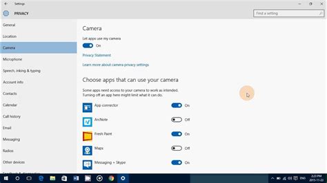 Windows 10 November update Camera privacy settings - YouTube