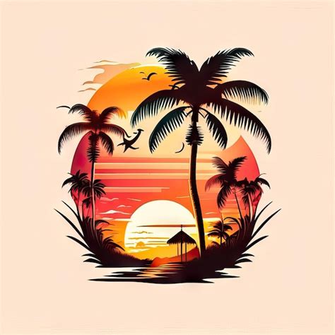 Premium AI Image | Tropical logo design