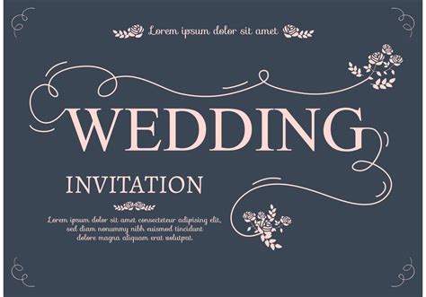 Wedding Invitation Card 85486 Vector Art at Vecteezy