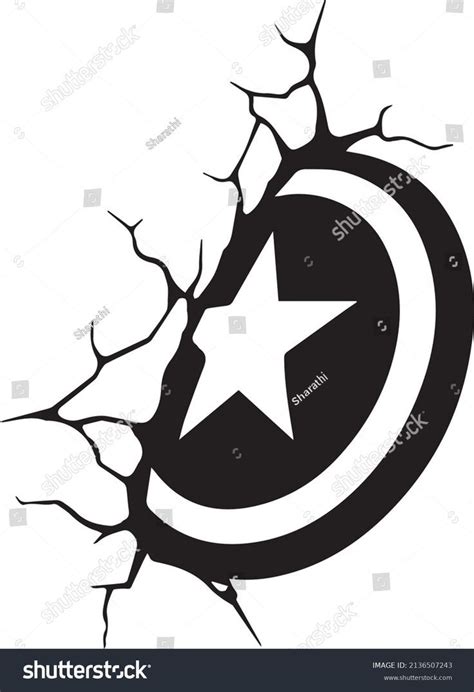 captain America shield silhouette vector. in 2023 | Captain america ...