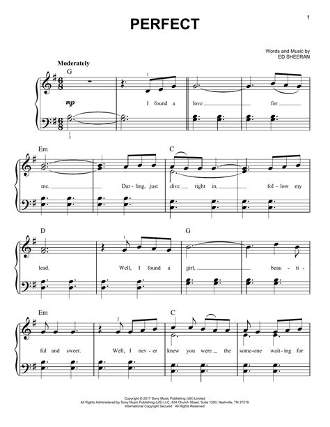 Ed Sheeran - Perfect sheet music