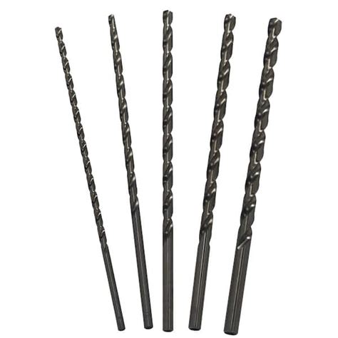 Drill America 12 in. High Speed Steel Extra-Long Drill Bit Set (5-Piece ...