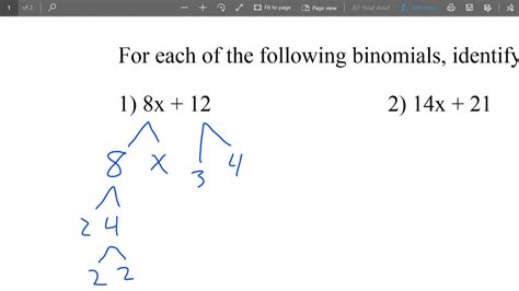 Factoring Binomials 1A - #1 - YouTube