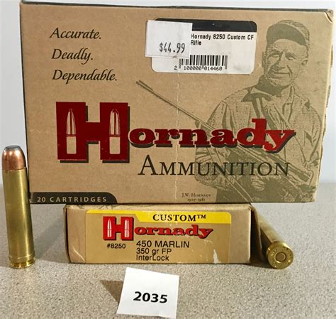 AMMO: 40X HORNADY 450 MARLIN 350GR FP