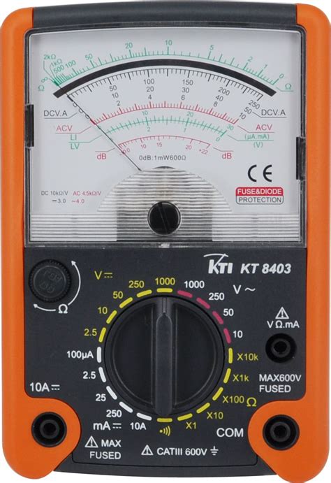 2021 KT8403 High Class Portable CAT III 600V Analog Multimeter 20 Ranges 6 Functions Electric ...