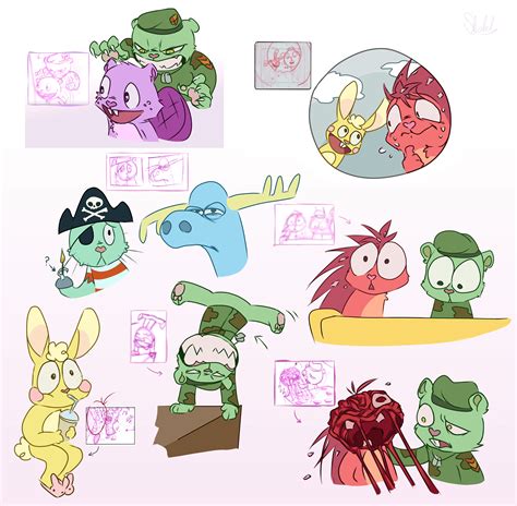 I love HTF Storyboards (so I doodled them) : r/happytreefriends