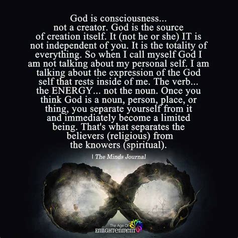 God Is Consciousness...Not A Creator - https://themindsjournal.com/god-consciousness-not-creator ...