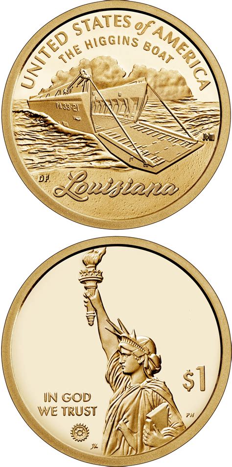 1 dollar coin - Louisiana | USA 2023