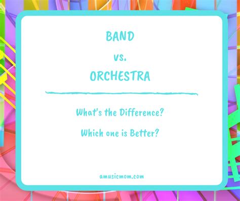 Band vs. Orchestra - What's the Difference? - A Music Mom