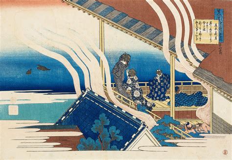 KATSUSHIKA HOKUSAI (1760-1849) POEM BY FUJIWARA NO YOSHITAKA | EDO ...