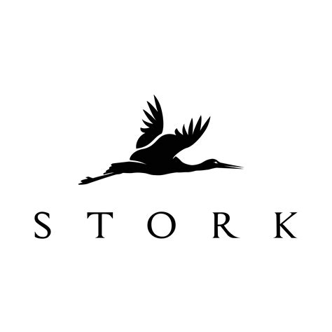 Flying stork silhouette logo design vector in 2021 | Logo design inspiration, Logo design, Hang ...