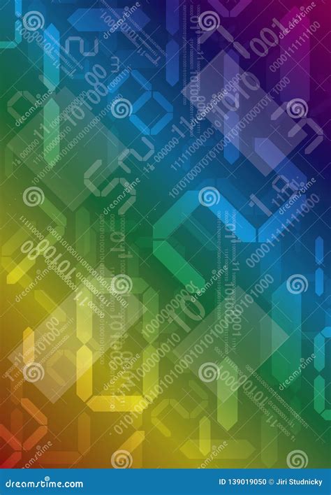 Digital Numbers Background. Stock Vector - Illustration of cyberspace, digital: 139019050