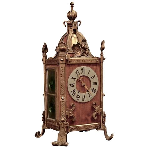 Antique Gothic Revival Bronze and Wood Mantel Clock | Mantel clock, Clock, Wood mantels