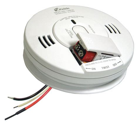 FIREX 5 3/4 in Carbon Monoxide and Smoke Alarm with 85 dB @ 10 ft Audible Alert; 120V AC, 9V ...