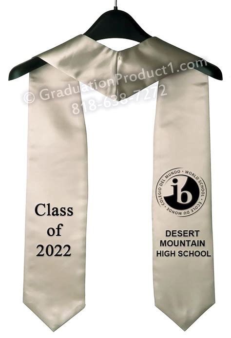 IB World School Desert Mountain High School Silver Class of 2022 Graduation Stole and Sashes are ...