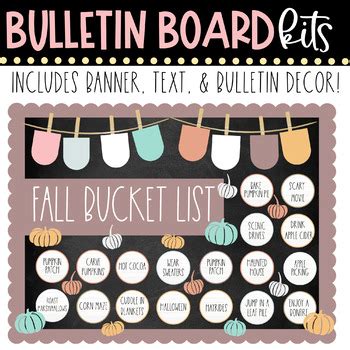 BULLETIN BOARD KIT - Fall Bucket List | Class Décor | Fall Autumn ...