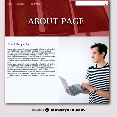 10+ About Page template | Mous Syusa