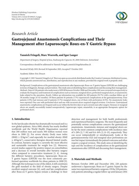 (PDF) Research Article Gastrojejunal Anastomosis Complications ...