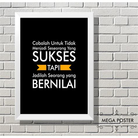 Jual Poster Kata Kata Motivasi - MENJADI SEORANG BERNILAI - Hiasan Dinding Dekorasi Rumah Murah ...