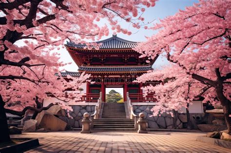 Cherry Blossom at Kiyomizu-dera Temple in Kyoto, Japan, AI Generated ...