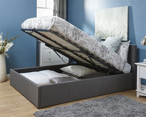 Grey Fabric Ottoman Bed Frame - Bedworld ireland