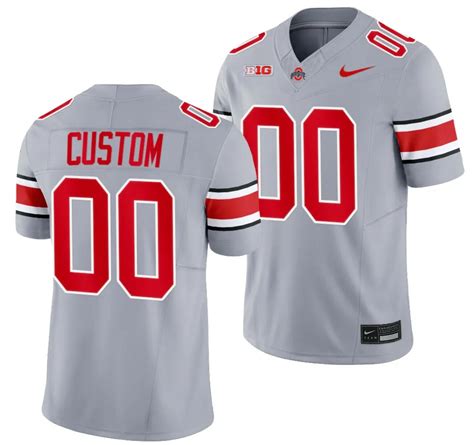 [Hot] Buy New Custom Ohio State Buckeyes Jersey Gray 2023