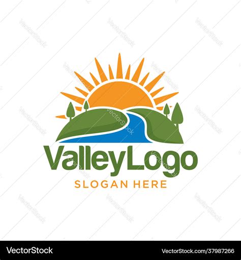 Valley logo design template Royalty Free Vector Image