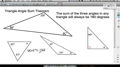 Triangle Angle Sum Theorem - YouTube